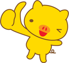 gold pig01 sticker #10016234