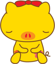 gold pig01 sticker #10016238