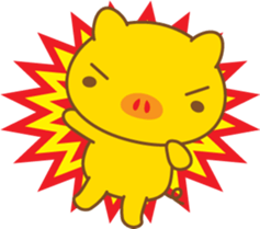 gold pig01 sticker #10016240