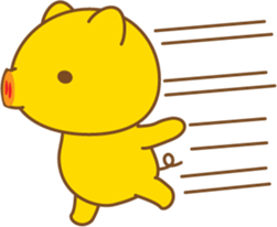 gold pig01 sticker #10016241