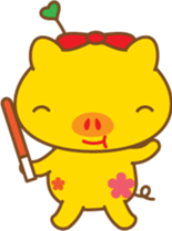 gold pig01 sticker #10016242