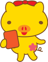 gold pig01 sticker #10016245