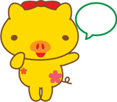 gold pig01 sticker #10016246