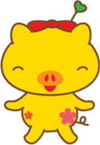 gold pig01 sticker #10016248