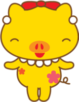 gold pig01 sticker #10016255