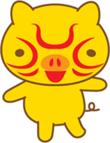 gold pig01 sticker #10016256