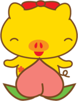 gold pig01 sticker #10016258