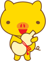 gold pig01 sticker #10016263