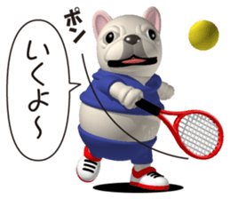 Cheerful french bulldog 4 sticker #10017585