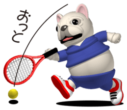 Cheerful french bulldog 4 sticker #10017586