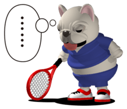 Cheerful french bulldog 4 sticker #10017591