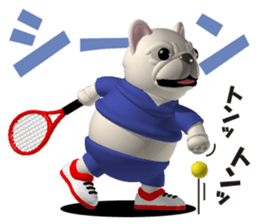 Cheerful french bulldog 4 sticker #10017592