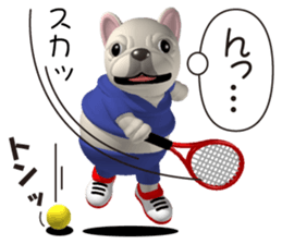 Cheerful french bulldog 4 sticker #10017594