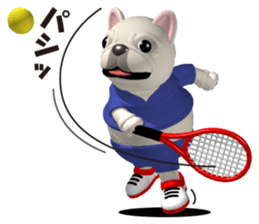 Cheerful french bulldog 4 sticker #10017595