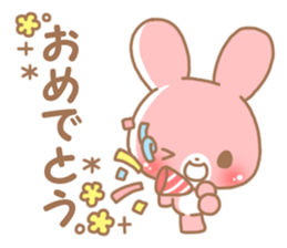 Happy pretty rabbit 2 sticker #10017836