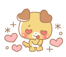 Happy pretty dog sticker #10018621