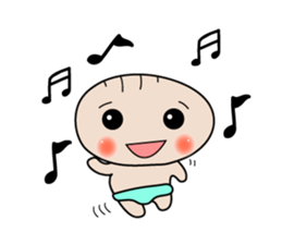 Cute Baby behavior sticker #10018670