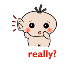 Cute Baby behavior sticker #10018676