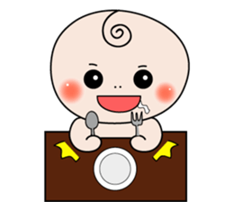 Cute Baby behavior sticker #10018695