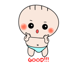 Cute Baby behavior sticker #10018701