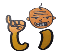 Sign language finger character sticker #10019185