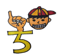 Sign language finger character sticker #10019200