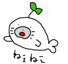 Budding seals sticker #10019355