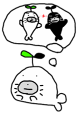 Budding seals sticker #10019374