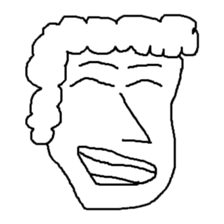 a man of various expressions sticker #10019906