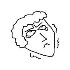 a man of various expressions sticker #10019908