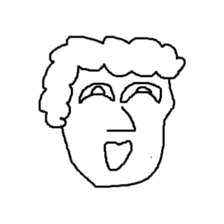 a man of various expressions sticker #10019910