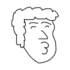 a man of various expressions sticker #10019911