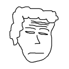 a man of various expressions sticker #10019912