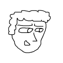 a man of various expressions sticker #10019916