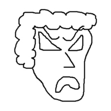 a man of various expressions sticker #10019926