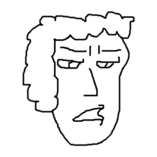 a man of various expressions sticker #10019927