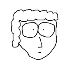 a man of various expressions sticker #10019929