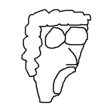 a man of various expressions sticker #10019932