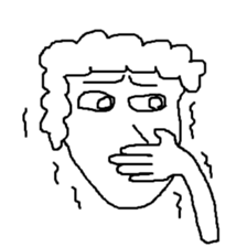 a man of various expressions sticker #10019934