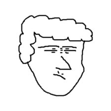 a man of various expressions sticker #10019935