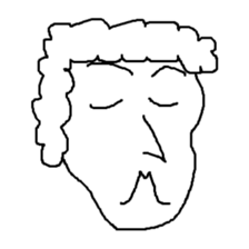 a man of various expressions sticker #10019936