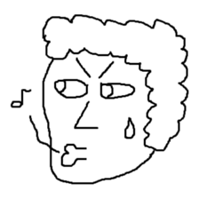 a man of various expressions sticker #10019937