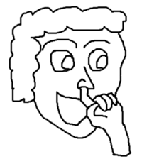 a man of various expressions sticker #10019940