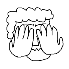 a man of various expressions sticker #10019942