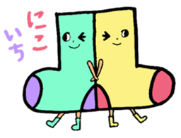 Mr.Socks and Ms.Tights. sticker #10020185