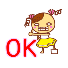 Cute girl Haru chan sticker