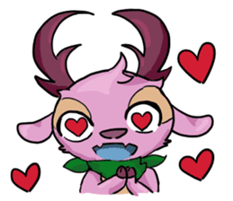 Pink Deer Haku sticker #10021344