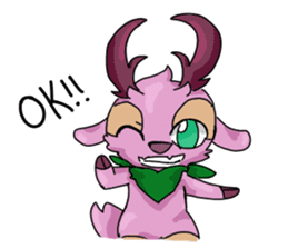 Pink Deer Haku sticker #10021346
