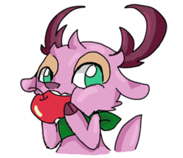 Pink Deer Haku sticker #10021348