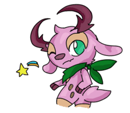 Pink Deer Haku sticker #10021350